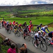 Riders head over the moors during last year's Tour de Yorkshire