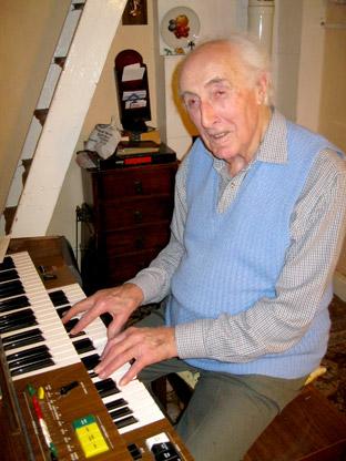 Ernest Stear, of Silpho, who has retired after 74 years of playing the organ across Britain.