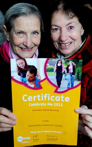 Eileen Searle, left, from Malton, and Margery Addyman, from Norton, have both received an award for their work for Mencap.