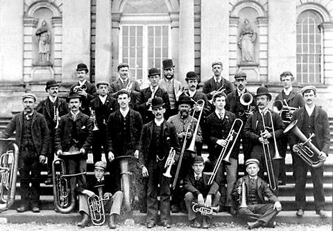 Kirkbymoorside's brass band in 1890. Picture courtesy of Jim Rivis.