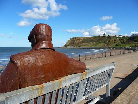 The Fred Gilroy statue at Scarborough's North Bay by Nick Fletcher