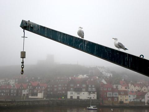 Whitby in the mist after a downpour by Garry Hornby

