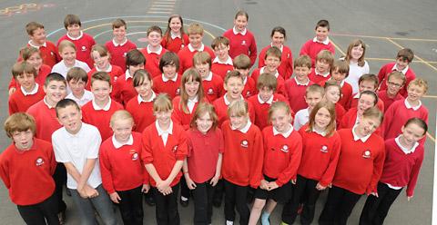 Year 6 pupils from Pickering Junior School, who are heading off to secondary school.