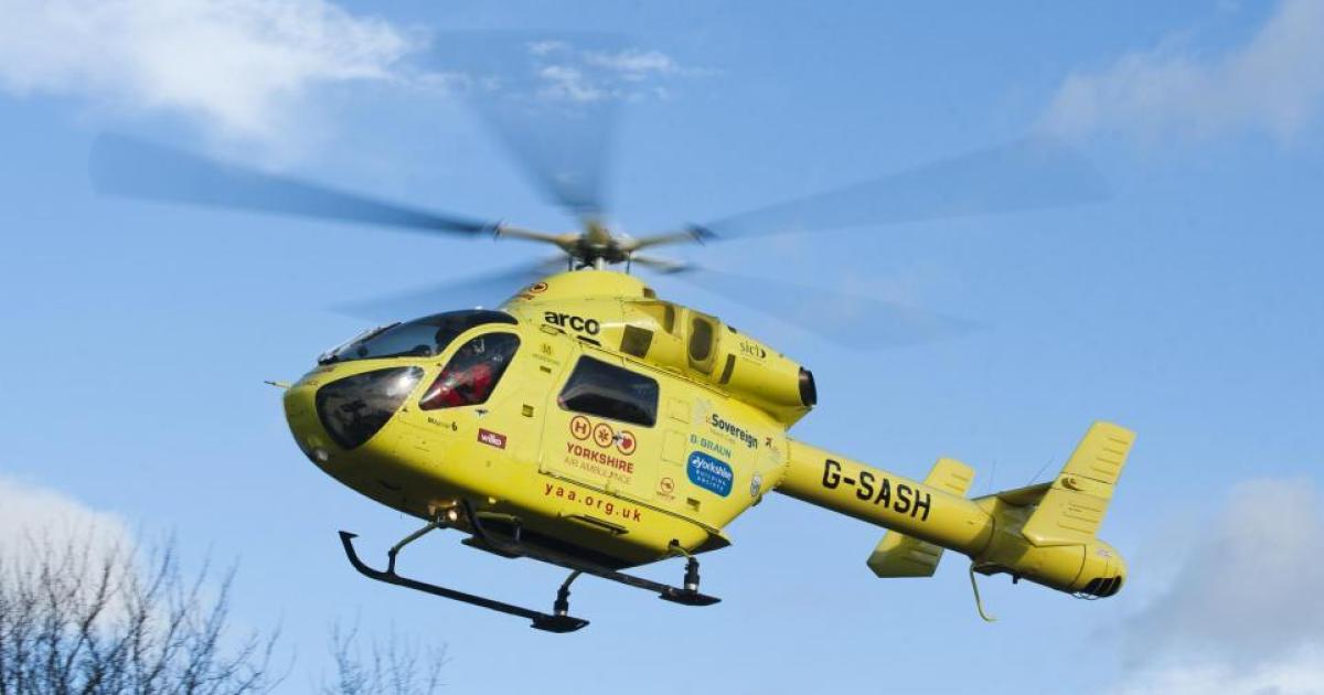 Air ambulance called after crash close to major North Yorkshire road
