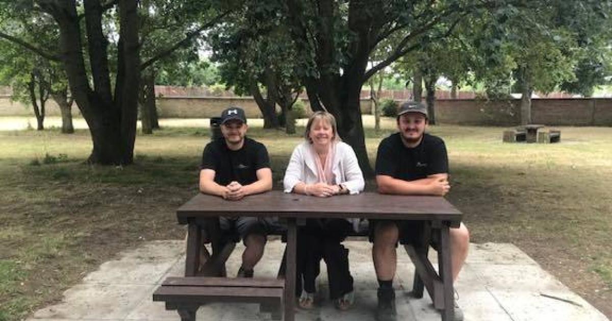 Wheelchair friendly bench installed alongside river by North Yorkshire towns