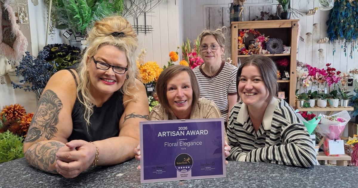 York florist celebrates hat-trick of honours after national award