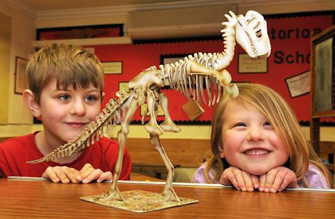 Youngsters enjoy the special 'dinosaur day' at Beck Isle Museum in Pickering