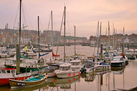 Whitby on a quiet Sunday evening by Angela Spooner of Kirkbymoorside.