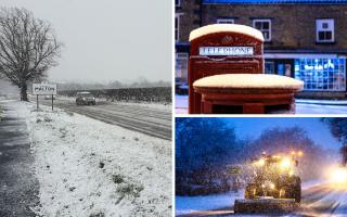After much anticipation from forecasters, the first snow of spring arrive today in Ryedale. Pictures: Nick Fletcher and Kirkbymoorside