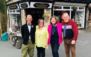Mark Hill, TV antiques expert; Tracy Witherington, of Pickering Antiques; Margie Cooper, TV antiques expert and Mark Witherington, owner of Pickering Antiques