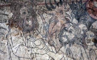 Christ Rescuing Adam from Hell. One of the paintings inside Pickering Church