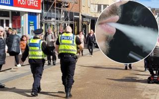 Police officers visited stores in Scarborough, to ensure that they were not selling illegal vapes