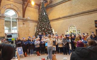 Lucy's Pop Choir took part in last year's Song for SASH in York Railway Station