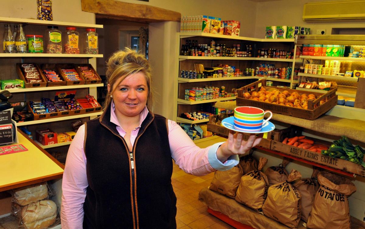 Samantha Gill, the new owner of Terrington Village Stores, who will be serving tea and coffee as well as selling groceries.