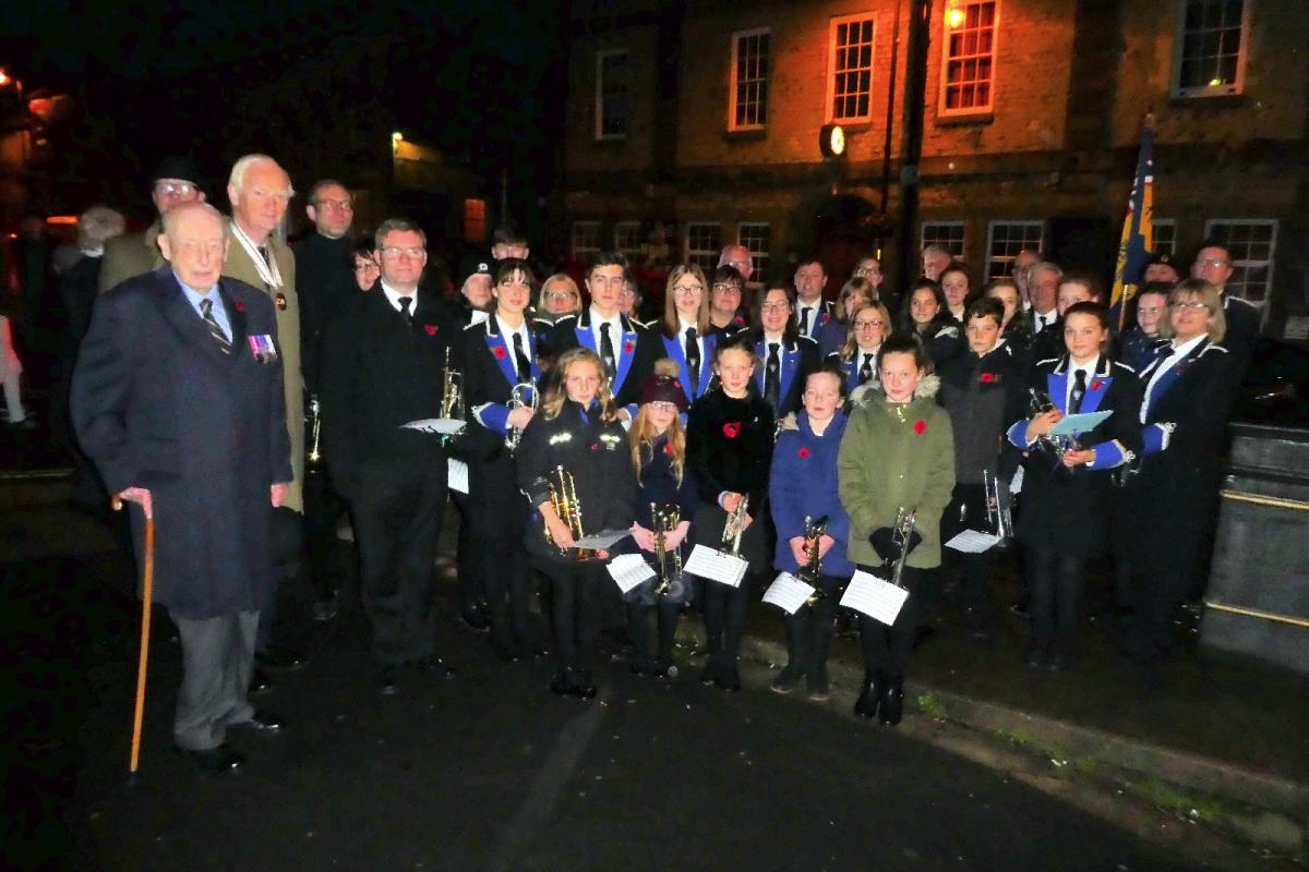 Kirkbymoorside Town Brass Band led the Armistice Centenary Commemorations in Kirkbymoorside and across the world yesterday